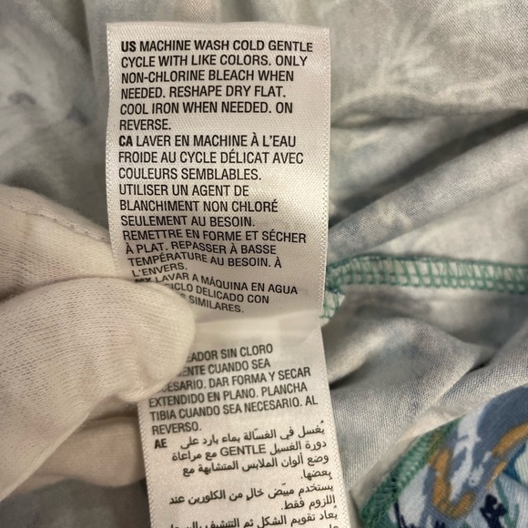 Floral Blue Sleeveless Hawaiian Themed Dress Casual Cool - Picture 6 of 7